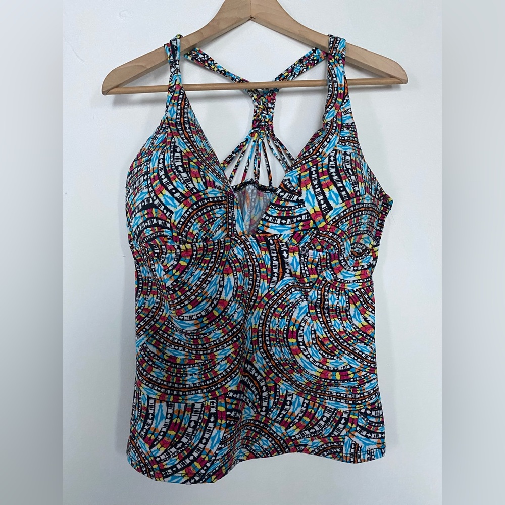 NWOT Anna gorgeous colorful pattered Tankini